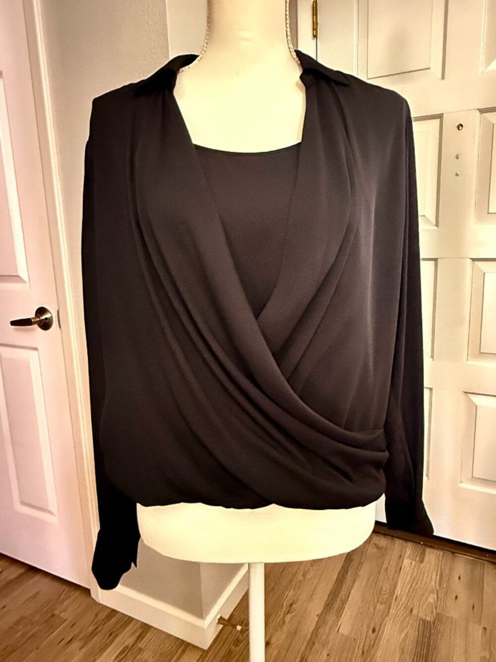 Chico's Faux Wrap Blouse Size 0